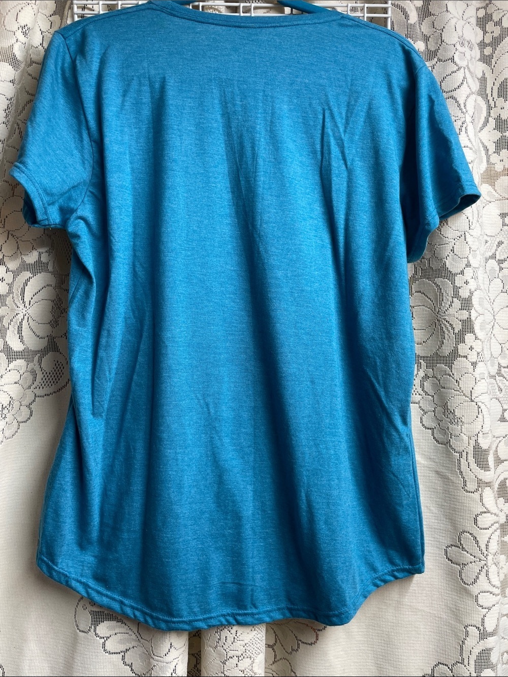 Anvil Teal Tri-Blend Crew Neck Soft T-Shirt X-Large - Picture 7 of 8